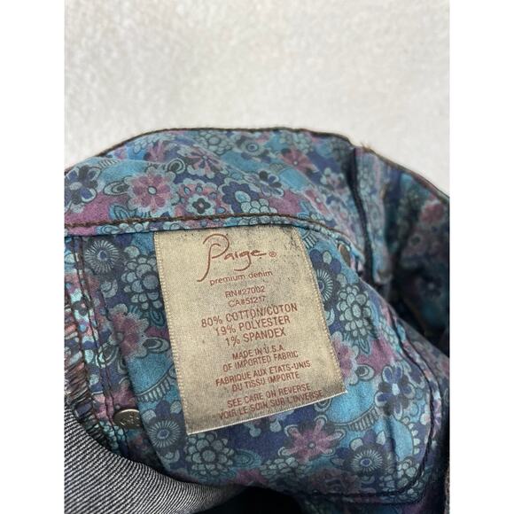 Paige Women’s Hidden Hills High Rise Bootcut Jeans Size 24 Dark Wash NWT - Picture 9 of 9